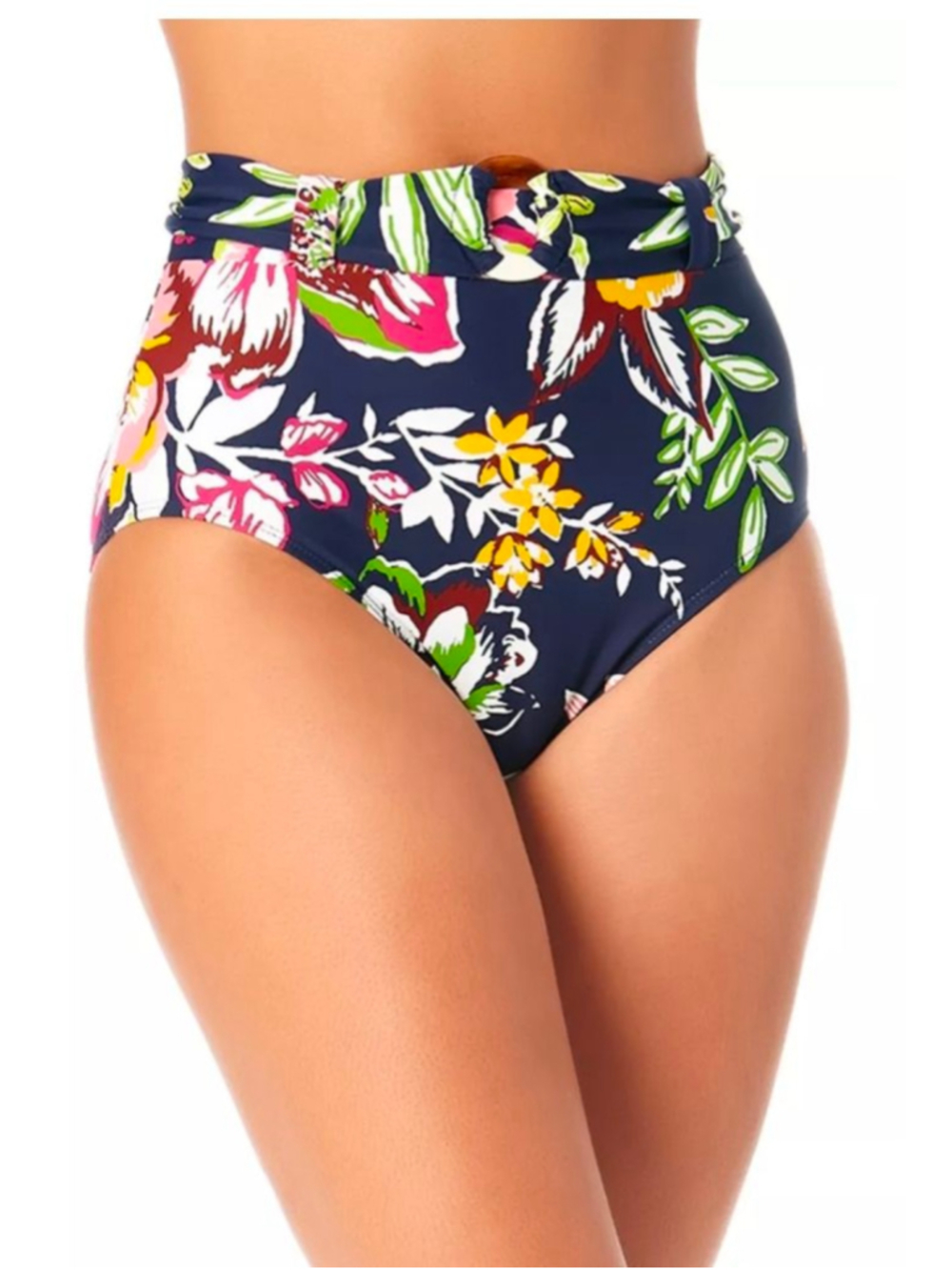 NWT Anne Cole Belted Brief Swim Bottom Size L